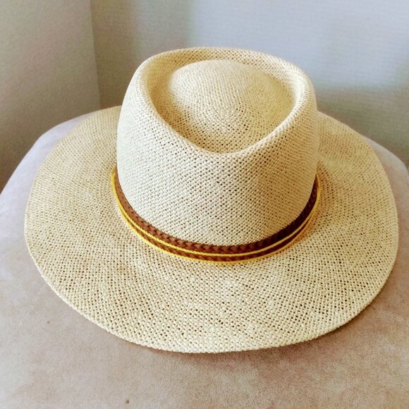 DOBBS FIFTH AVENUE PANA TWIST STRAW HAT SZ 7-71/8 M - Picture 2 of 8